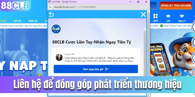 Liên hệ để đóng góp phát triển thương hiệu